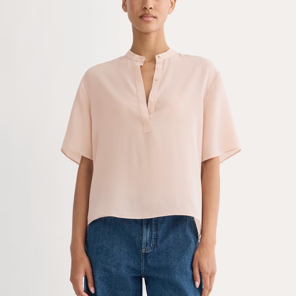 NWT Everlane Popover Top in Washable Silk